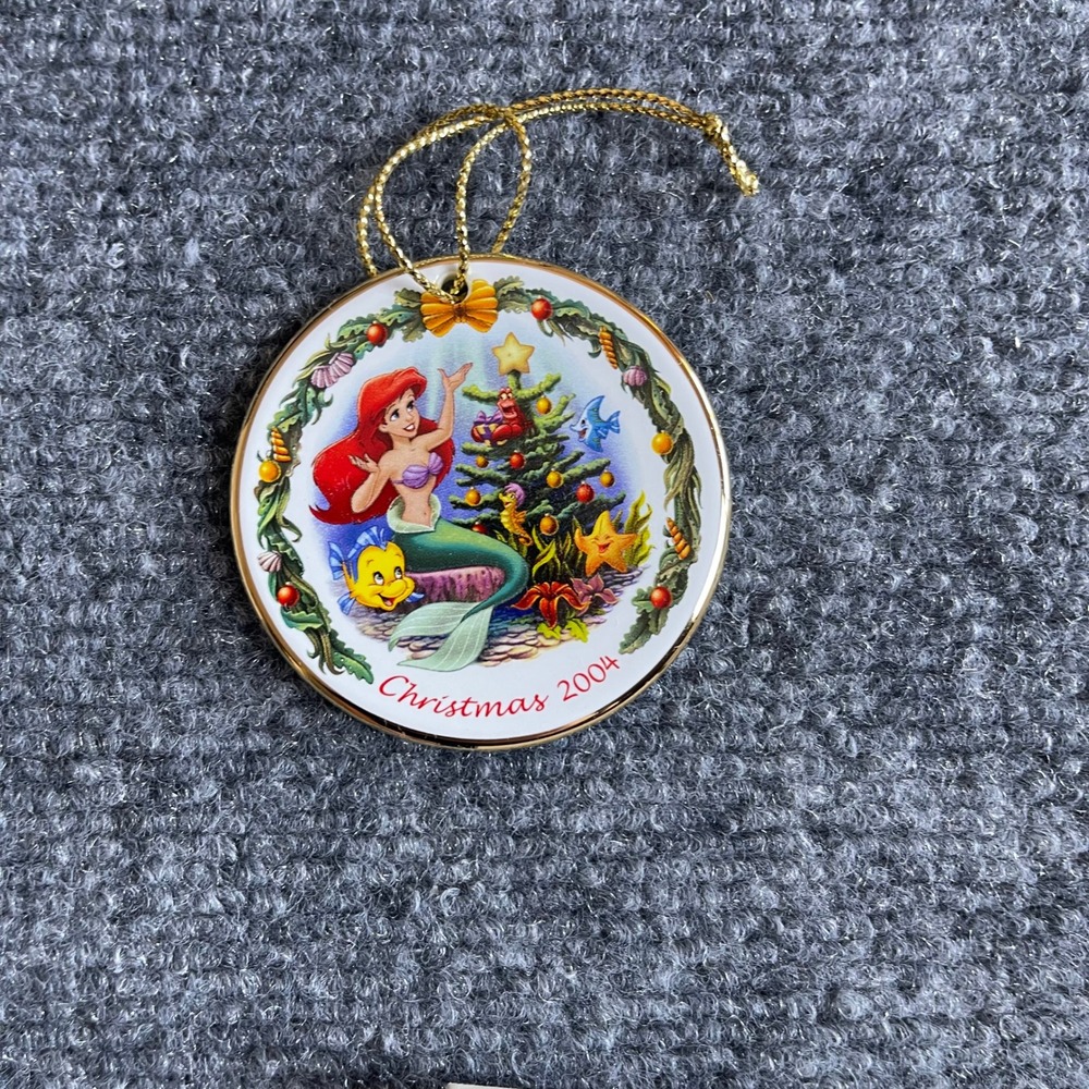 Disney The Little Mermaid Christmas 2004 Ornament Ariel Sea-sons Greetings Boxed